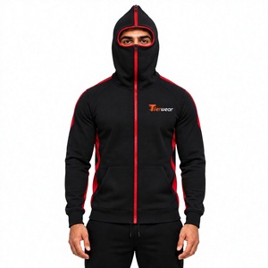 Sudadera con capucha y cremallera completa para hombre, verde neón, de forro polar, informal, corte regular, para otoño - Product Image 1
