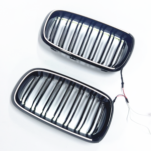 Rejilla de riñón delantera luminosa LED para <span class=keywords><strong>BMW</strong></span> <span class=keywords><strong>X5</strong></span> F15 F16 2014-2018 <span class=keywords><strong>xDrive</strong></span> 30I 35d 40i M50i estilo de carreras radiador parachoques parrilla actualización - Product Image 1