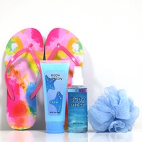 Coffret cadeau spa pour la Saint-Valentin pour femmes, vente en gros, ensemble de pantoufles de plage et de bain pour femmes