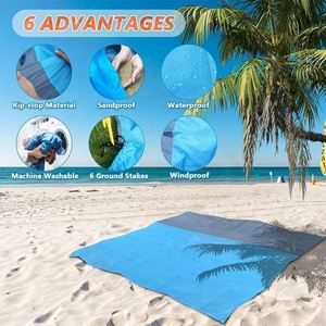 Outdoor Relax Lightweight Portable Waterproof Sand Proof Foldable Travel <b>Beach</b> Camping Picnic <b>Blanket</b> Mat - Product Image 3