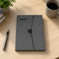 Carnet de notes A5 personnalisé en cuir rigide avec reliure cousue, idéal pour le bureau, journal professionnel, cadeau promotionnel
