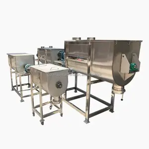 Stainless Steel Dry Powder Mixing Machine Horizontal Ribbon Mixer for dry chemical powder 110V/220V/380V440V