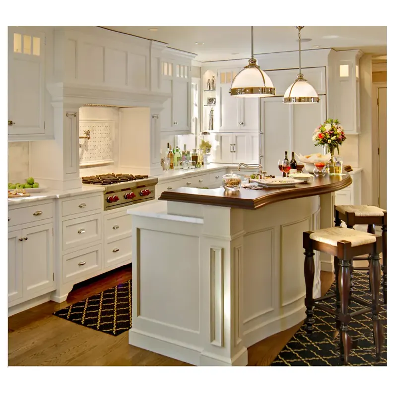 Luxury White Antique American Kitchen Cabinet Standard For Sale Cheap