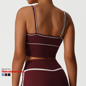 XW-sm2531 Sm2393 Nieuwe Modellen Verstelbare Sportvest Crop Top Hoge Kwaliteit Plus Size Vrouwen Rokken Yoga Gym 2-delige Set - Product Image 3