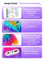 Giocattoli Interattivi AI Monster AI Smart Plush Doll: Regalo per Feste, Gioco di Risposta, Imbottitura in Cotone PP, Compagno Calmante Unisex Regolabile