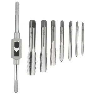 Großhandel 8PCS Gewinde bohrer und Matrizen satz Hand hardware Werkzeuge Maschinen gewinde Metrische Gewinde bohrer kombinierte Gewinde bohrer