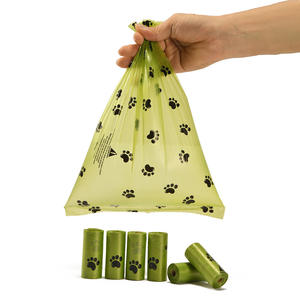 Toptan Pet Poop çanta tek kullanımlık en baskılı bozulması köpek kaka poşetleri biyobozunur Compostable atık torbaları - Product Image 3