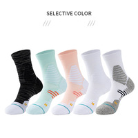 Chaussettes de sport épaisses personnalisées avec logo, chaussettes de basketball pré-plissées, 100% fibre de bambou, pour jeunes et adultes