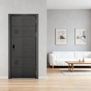 ประตูหน้าบ้านกันขโมย: กันเสียงล็อคลายนิ้วมือมีสไตล์ใบเดี่ยวหรือคู่ - Product Image 2