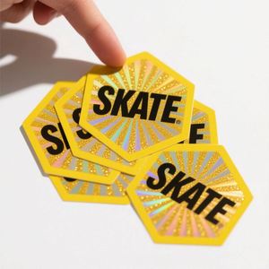 Autocollants découpés sur mesure de haute qualité, impression de logo, étiquette, vinyle brillant auto-adhésif imperméable - Product Image 4