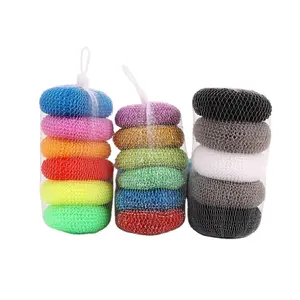 Bestseller Produkt Küchen topf Geschirrs pülen Reinigung Kunststoff Mesh Scourer