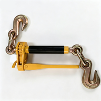 Tendeur à cliquet pliable G80, tendeur de chaîne robuste à double crochet, pour la fixation de chaînes de camion 45 #   Acier thermolaqué