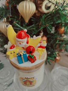 Nến thơm sáp đậu nành trị liệu hương thơm, nến thơm trang trí Giáng sinh, quà tặng năm mới, nến trụ tùy chỉnh Giáng sinh 350g Funday - Product Image 4