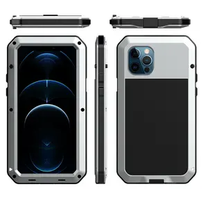 hot selling Outdoor sports Metal three-proof mobile phone case drop-proof waterproof detachable protective for iphone series