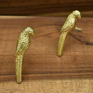 Parrot Shape Brass Drawer Knob Gold Finish Modern Bedroom Hotel Decorative Cabinet <b>Pull</b> <b>Handle</b> Handmade Furniture Hardware - Product Image 1