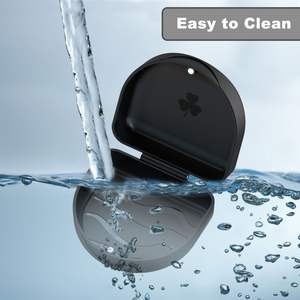 Cool Klaver Orthodontische Houder Case Siliconen Magnetische Aligner Case Met Logo En Ventilatieopening Voor Het Opslaan Van Kunstgebit - Product Image 5