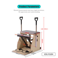 Chaise de Pilates professionnelle en érable avec système de soutien robuste, portable et multifonctionnelle pour studio, domicile et entraînement physique