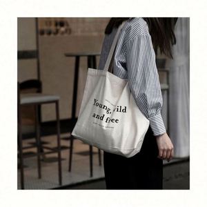 Wholesale Designer Eco-Friendly Cotton Canvas Tote <b>Bag</b> Custom Logo Reusable Shopping <b>Bag</b> with Low MOQ - Product Image 1