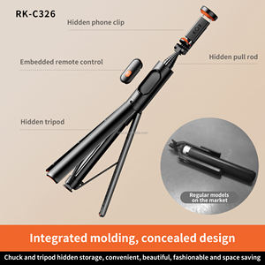 Soporte de trípode portátil de alta calidad para teléfono inalámbrico Bluetooth remoto de mano teléfono móvil <span class=keywords><strong>seguimiento</strong></span> Selfie Stick - Product Image 5