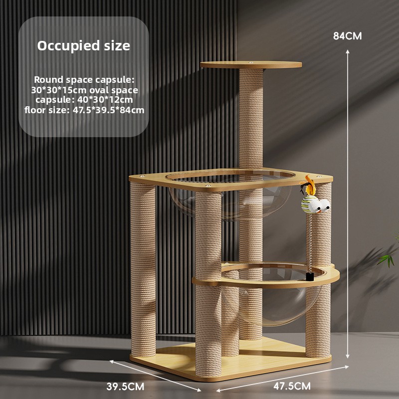 Double-layer space capsule climbing frame