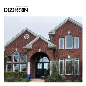 Doorwin Residential San Antonio Texas Project тепловые алюминиевые окна специальной формы с арочным верхом с решетками