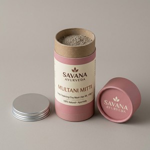 Caja de Tubo Cilíndrico Redonda Premium Personalizada para Mascarillas Faciales, Polvo, Arcilla, Envases Cosméticos DIY, Logotipo Personalizado - Product Image 2