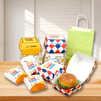 Contenitore Personalizzato per Alimenti, Scatola in Cartone Bianco di Grado Alimentare, Pieghevole e Usa e Getta per Asporto e Confezionamento Snack