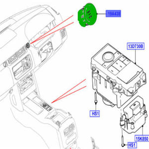 Interruptor de arranque de un botón LR091595 para Land Rover Range Rover, sistema de entrada sin llave, pieza de plástico negra - Product Image 1