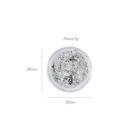 Paillettes en aluminium dorées et argentées pour la décoration des ongles, les moules en résine, les remplissages, la fabrication de bijoux, les flocons pour l'art des ongles