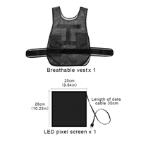 Veste publicitaire LED extérieure à commande par application, écran LED flexible portable avec synchronisation mobile, panneau d'affichage portable pour événements
