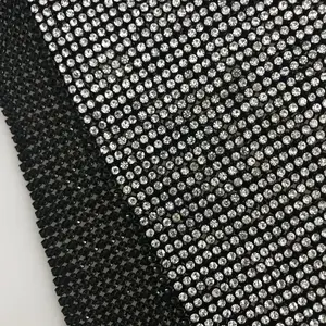 2mm 3mm AA Grade AB Crystal Mesh Fabric For Clothes Handbags
