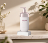 Juego de Botellas de Champú de Plástico PET Blancas y Rosas: Botella Vacía para Gel de Ducha y Tarro para Mascarilla Capilar para el Cuidado Corporal
