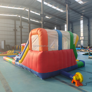 Percorso Ostacoli Gonfiabile Arcobaleno con Triplo Scivolo e Piscina, <span class=keywords><strong>Castello</strong></span> Gonfiabile Commerciale per Noleggio Eventi Bimbi - Product Image 3
