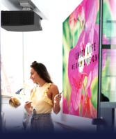 Projecteur LED Hamolb F30 4K 1080P pour la maison et le bureau, portable avec système d'exploitation Android et haut-parleurs intégrés