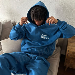 Usine personnalisé blanc léger diverses couleurs sans cordon de serrage hommes Boxy Hoodies - Product Image 1