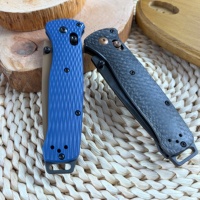 Couteau de camping BM-537 léger et portable, outil EDC de qualité collector, options de manche en deux matériaux, changement de lame par bouton-poussoir