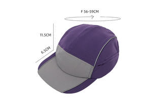 Cappello catarifrangente Hi Vis cappello da sole di sicurezza non strutturato striscia riflettente fluorescente 5 pannello Trail Hunting cappello riflettente per la corsa - Product Image 3