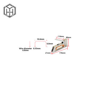 Промышленный класс U-образный ручной патч R23 гвоздь пистолет 1 год гарантии Электрический стальной степлер для украшения дерева - Product Image 2