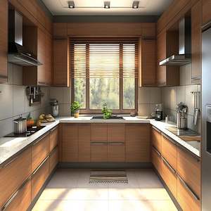 Gabinetes de Cocina Personalizados de Diseño, Cocina Moderna con Acabado de Lujo, Madera Maciza y MDF, Incluye Protector Contra Salpicaduras, Personalización Completa para el Hogar - Product Image 5