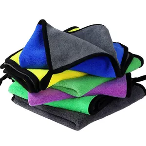 500GSM 600GSM 800GSM Coral Fleece Wash Microfiber Cloth Car Cleaning Microfiber Towel Car Drying Absorbent Towel