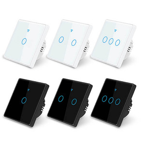 Interruptor táctil de cristal para el hogar inteligente con WiFi, interruptores de pared, productos Alexa, Panel de Control inalámbrico 10A, control de aplicación temporizado, AC100-240VEU - Product Image 1