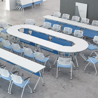 Vente directe d'usine, table d'entraînement multifonctionnelle pliable simple, ensemble de meubles scolaires, table et chaise