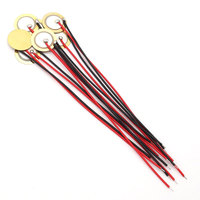 Plaque de fil à souder en cuivre de 15mm Tampons bipolaires Plaque en céramique électrique piézo-électrique en céramique 11mm Jouet Composants électroniques Buzzer