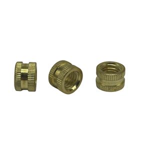 Inserts filetés métriques QIBIND RKA2 M5x0.8x8.0x0.5, plaqués cuivre, moletés, pour l'industrie de la construction - Product Image 2