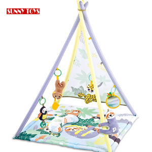 Drôle d'intérieur tipi jouer activité gym tente <span class=keywords><strong>chambre</strong></span> coton doux musical bébé tente playhouse avec 20 pièces boules - Product Image 1