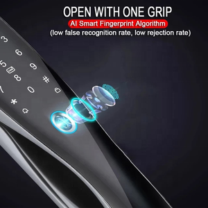 Tuya — serrure biométrique intelligente automatique, ce verrou de sécurité domestique sans fil à empreintes digitales, rfid/IC, carte numérique, application Wifi, combinaison - Product Image 4