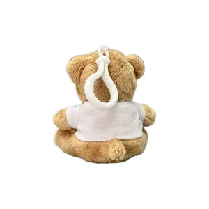 Plushie Custom Stuffed Animal Teddy Bear Shaped Plush Keychain Keyrings For Gifts And Give Aways