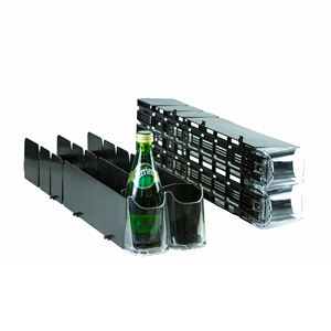 Largeur réglable de plateaux d'étagère de marchandisage de poussoir à voie unique pour le système de poussoir d'étagère en métal de boisson de bouteille suspendue - Product Image 5