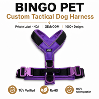 Harnais tactique pour chien, léger, rembourré, durable, avec boucle en métal pour chiens