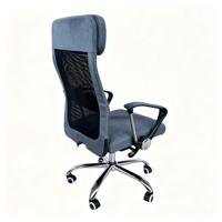 Chaise de bureau en tissu maillé à dossier haut avec appui-tête, base chromée, pivotante, pour ordinateur, vente en gros d'usine, Sillas De Oficina